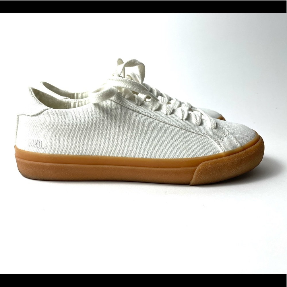Madewell Sidewalk Lowtop White Canvas Sneakers